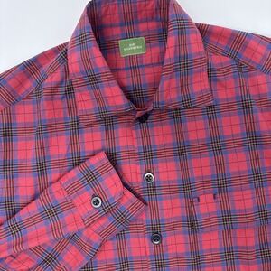 Sid Mashburn Shirt Mens Small Tartan Plaid Button Up Long Sleeve Preppy‎